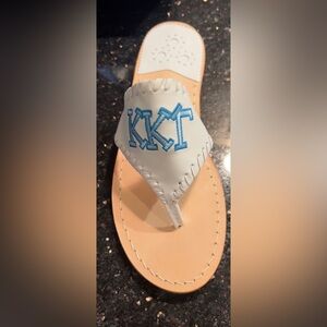 JACK ROGERS KAPPA KAPPA GAMMA EMBROIDERED SHOES SIZE 7.5